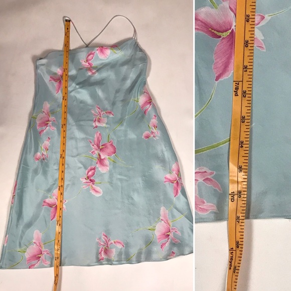 DKNY 100% Silk Floral Slip Dress - Picture 9 of 11